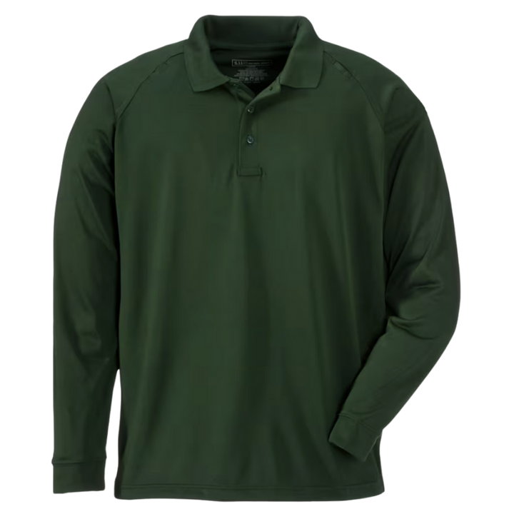 Men's Performance Long Sleeve Polo Shirt | Green