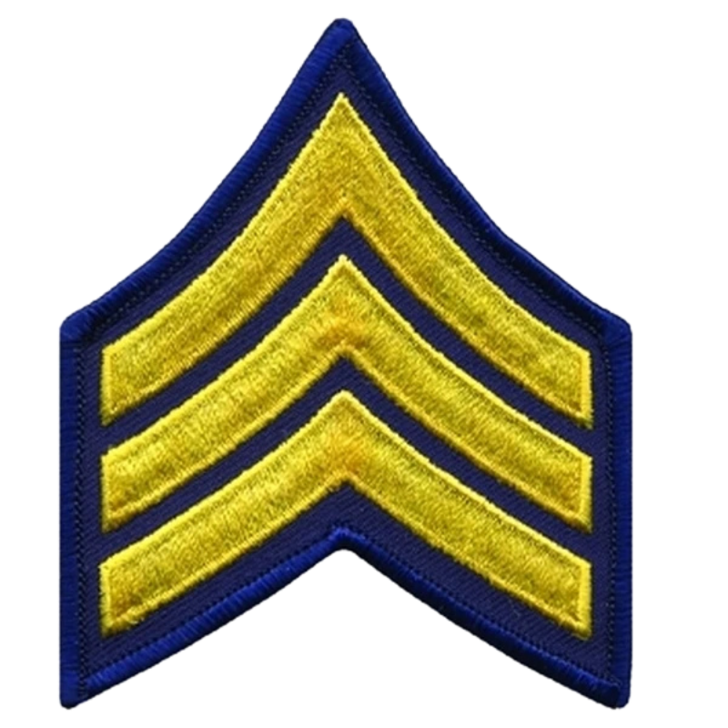 SGT Chevrons Merrowed Border Medium | Gold / Navy
