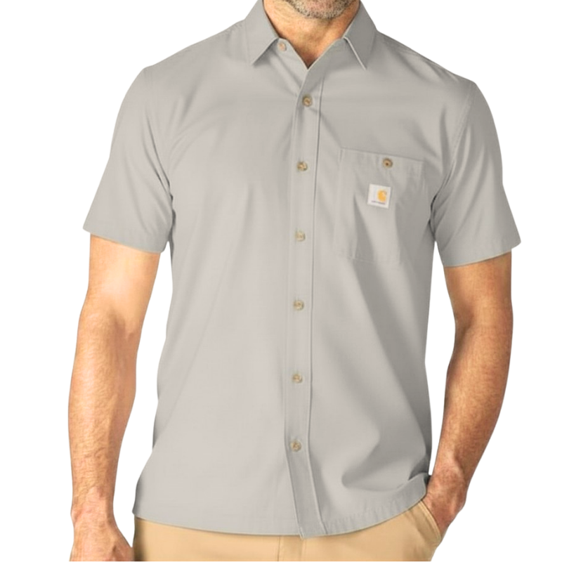 Force Sun Defender Woven Relaxed Short Sleeve Shirt | Steel