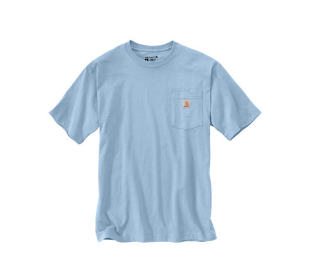 Loose Fit Heavyweight Short-Sleeve Pocket T-Shirt | Fog Blue