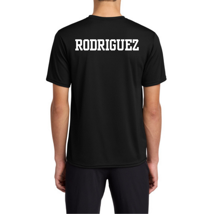 Topline Adult &amp; Youth Moisture Wicking Training Tee | Grey or Black | Cross Bats Logo | Optional Name