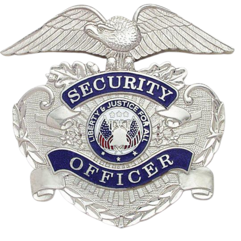 Security Officer Hat Badge | Nickel
