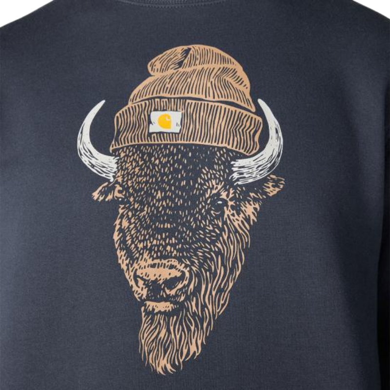 Sawyer Bison Crewneck Sweatshirt | Navy
