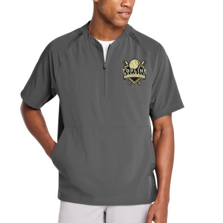 Topline Adult &amp; Youth Cage Shirt | Grey or Black | Cross Bats Logo | Optional Name