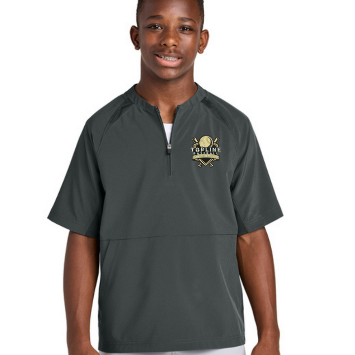 Topline Adult &amp; Youth Cage Shirt | Grey or Black | Cross Bats Logo | Optional Name