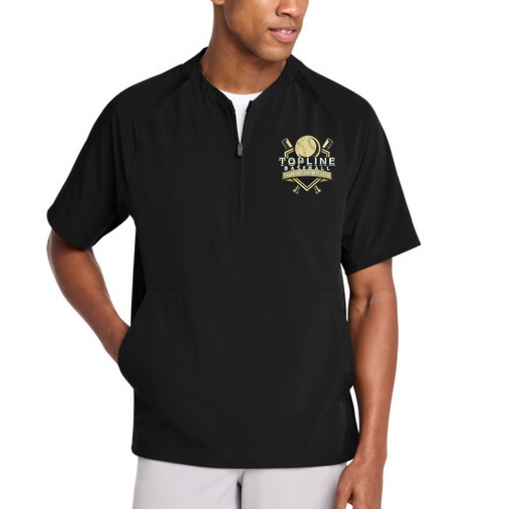 Topline Adult &amp; Youth Cage Shirt | Grey or Black | Cross Bats Logo | Optional Name