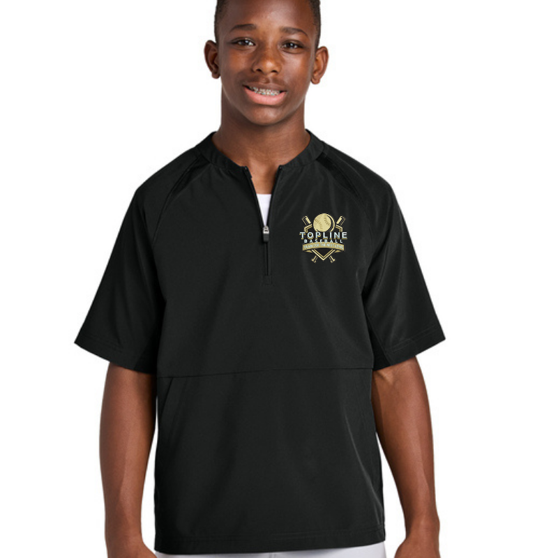 Topline Adult &amp; Youth Cage Shirt | Grey or Black | Cross Bats Logo | Optional Name