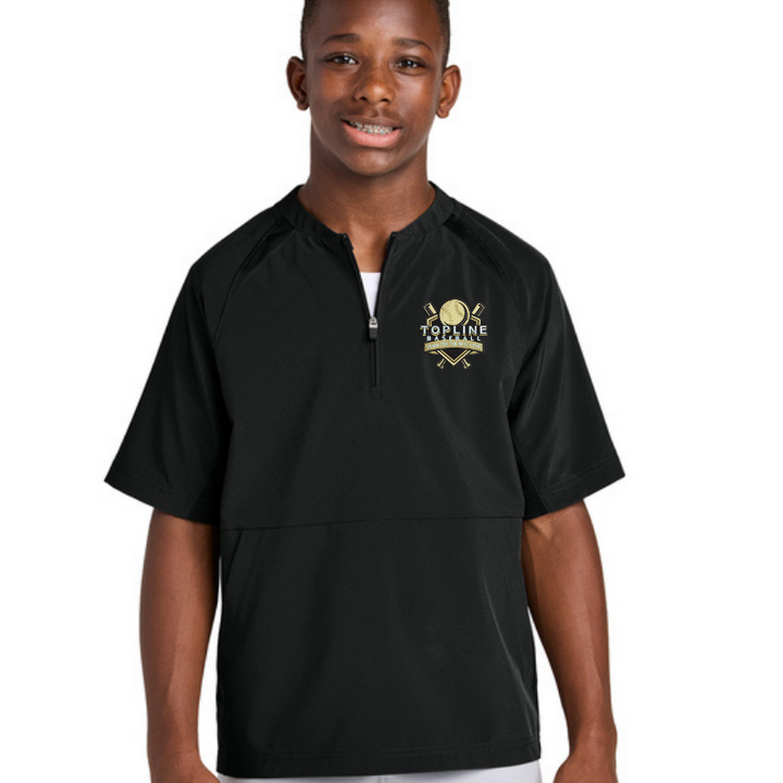 Topline Adult &amp; Youth Cage Shirt | Grey or Black | Cross Bats Logo | Optional Name