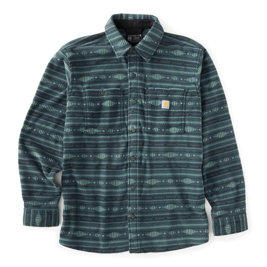 Seneca Loose Long-Sleeve Printed Shirt - Deep Smoke Blue