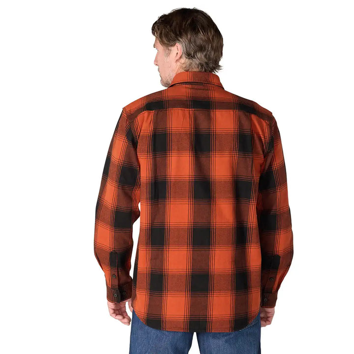 Loose Fit Heavyweight Flannel LS Plaid Shirt | Homestead Red