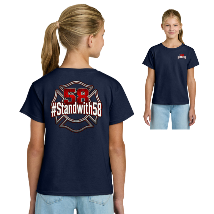 Standwith58 Fundraising Tee Shirt Navy | Unisex Adult $28.00 and Children&