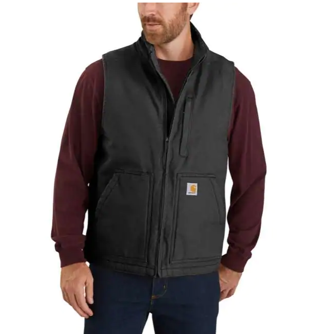 Carhartt Sherpa Lined Vest | Black, Navy, Gravel, Dark Brown & Carhartt Brown