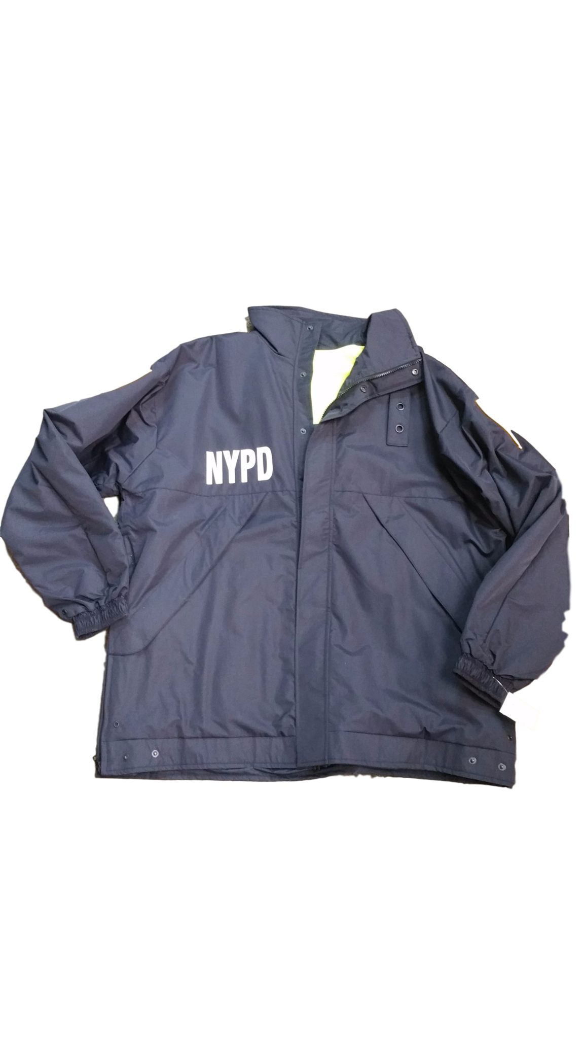 NYPD Reversible Hi-Vis Raincoat with Screen Print & Patches
