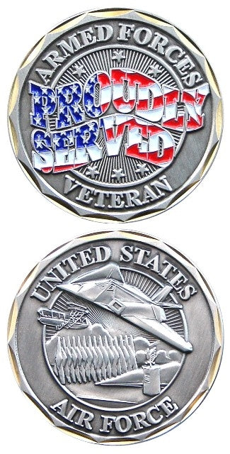 Proudly Served Air Force Challenge Coin