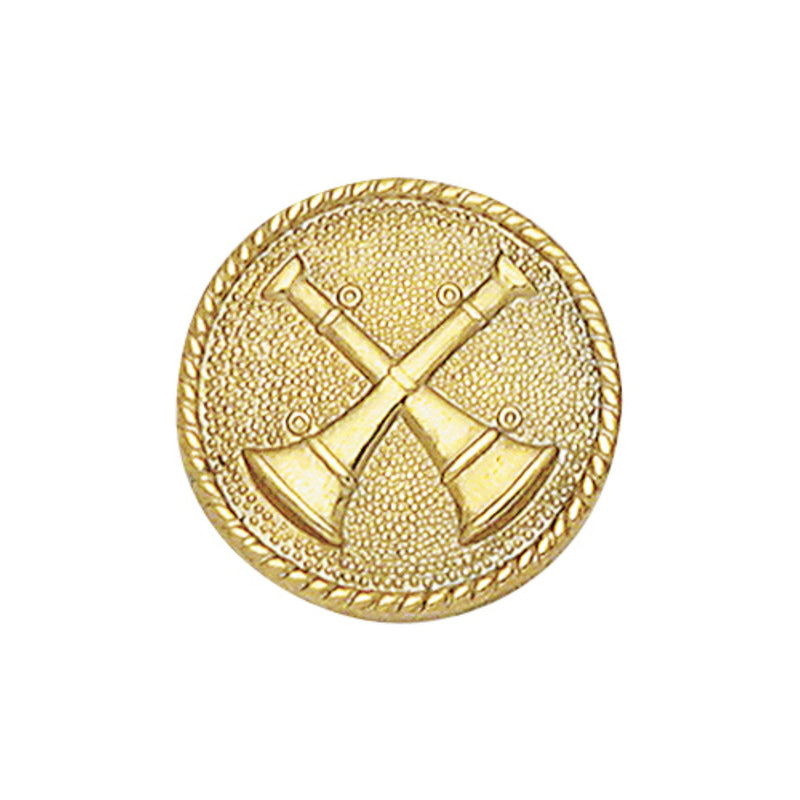 2X Bugle Round Disc Collar Insigina | Gold or Silver