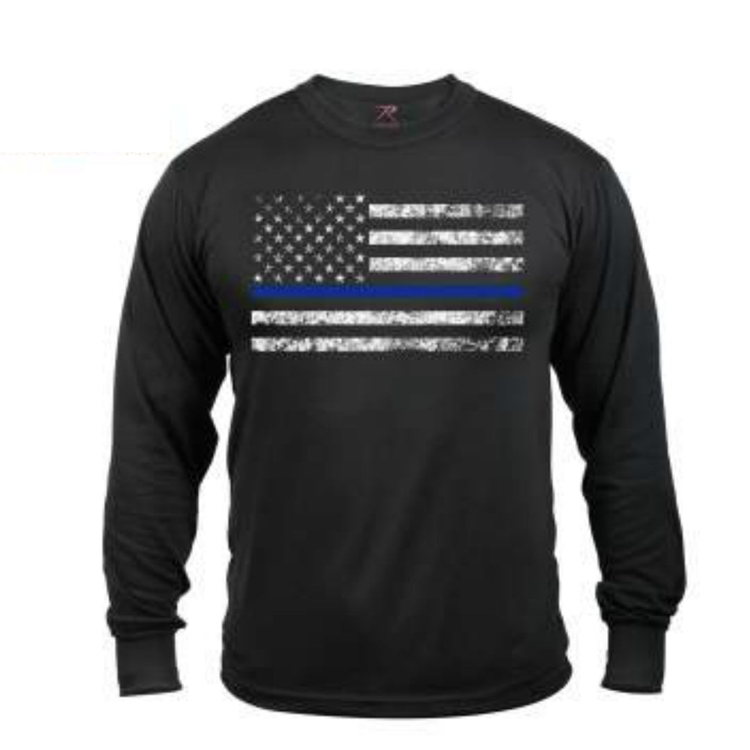Thin Blue Line Long Sleeve Tee Shirt