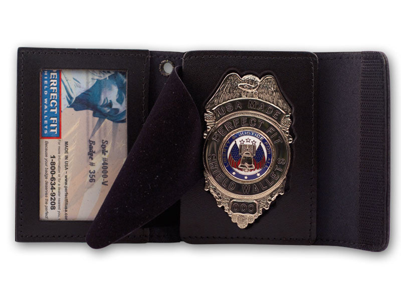 Recessed Badge and ID Cases with Snap or Velcro