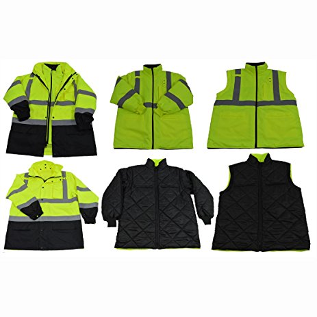 Hi Vis Class 3 6 IN 1 Waterproof Winter Coat – Harriman Army-Navy