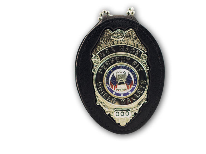Recessed Belt Clip Badge Holder with Velcro Closure