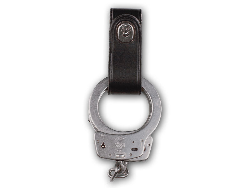 Handcuff Strap with Safety Snap | Leather | Black