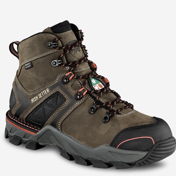 Irish Setter Crosby 6-Inch Waterproof Leather CSA Safety Toe Boot