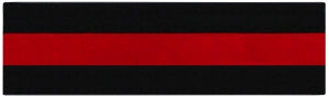 Mourning Band Badge Patch Shroud  - Red Line