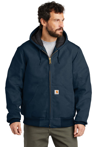Carhartt Made in USA Duck Active Quilted Flannel Line Jacket | Gravel And Black