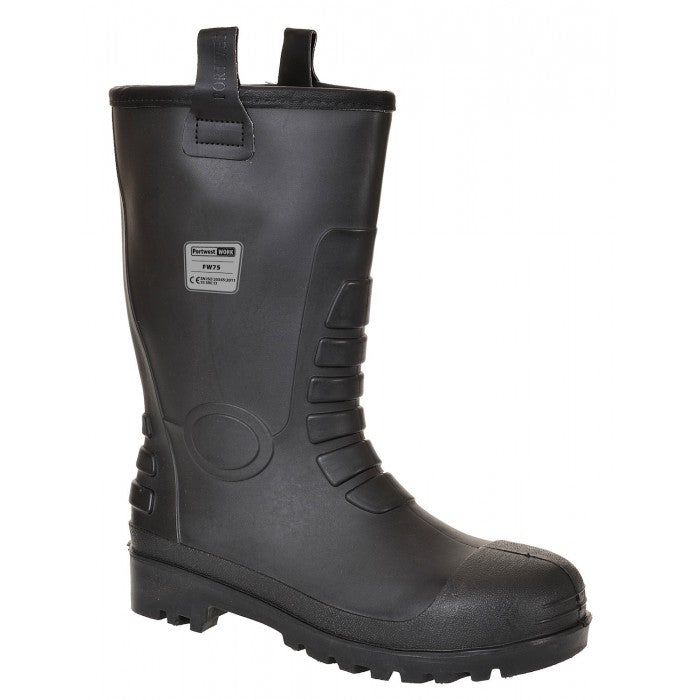 Safety Toe Berber Lined Rigger Boots | Black
