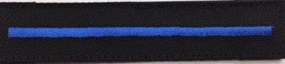 Thin Blue Line Embroidered Tape Velcro