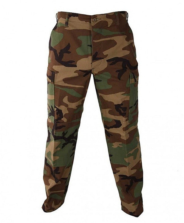 Digital Woodland Camouflage - Kids Military BDU Pants - Galaxy Army Navy