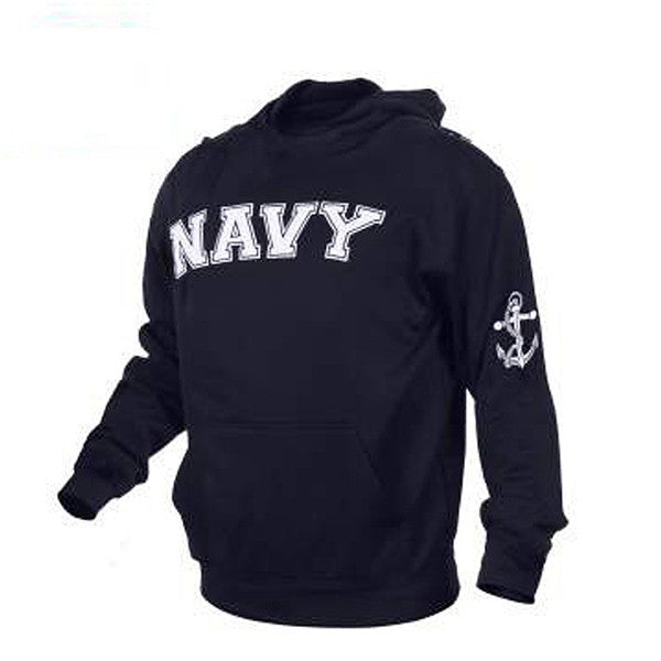 Military Embroidered Pullover Hoodies | Navy