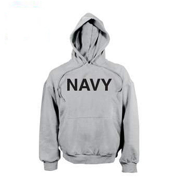 Navy Pullover Hooded Sweatshirt | GREY