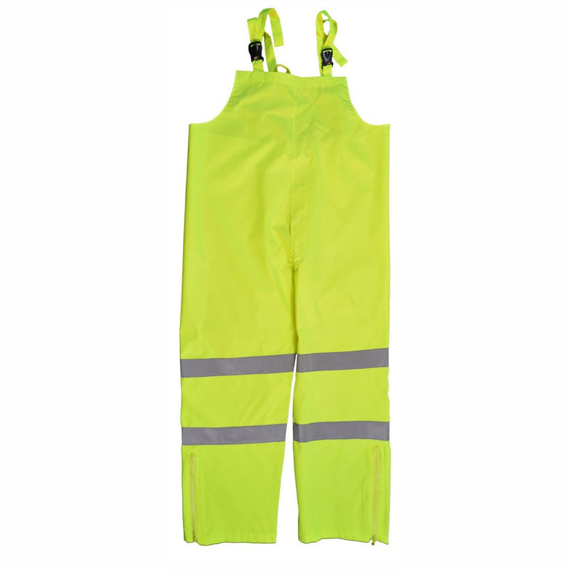 ANSI/ISEA 107-2010 Class E Lime Waterproof Rain Bib Pants