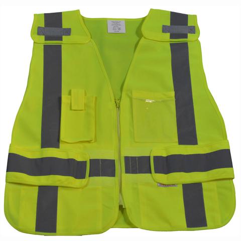 ANSI/ISEA All Lime Expandable 5-Point Breakaway Public Safety Vest