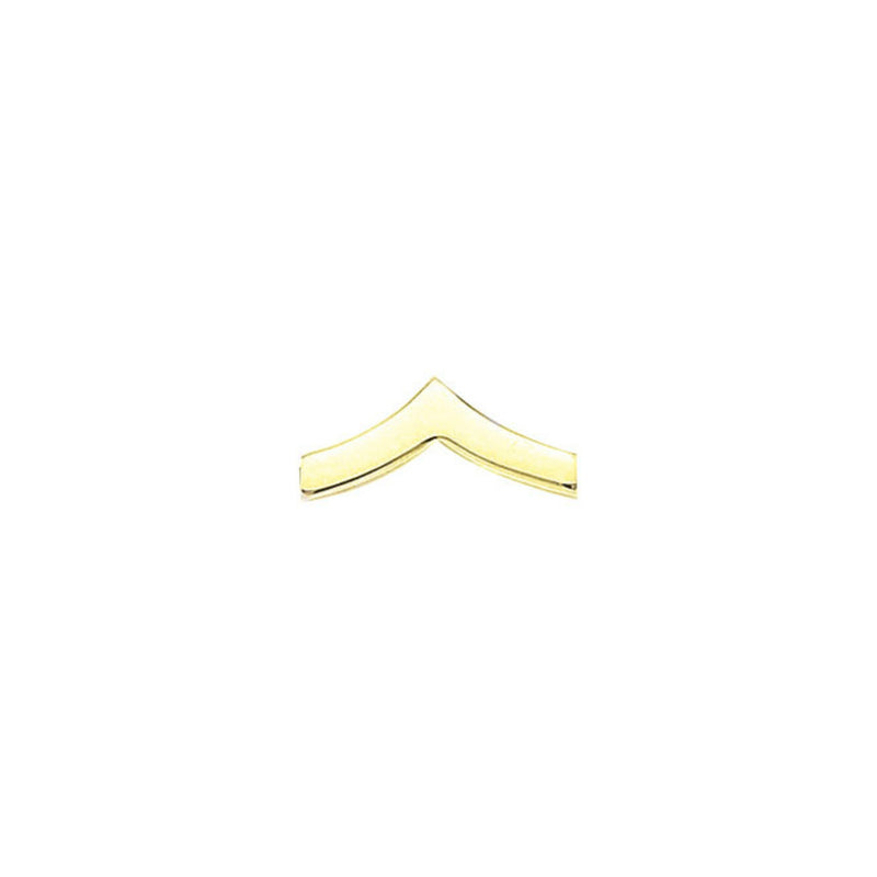 Private Chevron Collar Insignia | Small | Gold or Silver