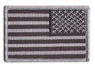Reverse Flag Patch Velcro | Dark Grey