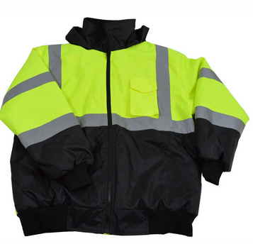 Hi Vis Class 3 Waterproof Bomber Jacket with Removable Liner