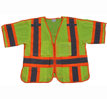 Hi Vis Class 3 Breakaway Short Sleeve Shirt/Vest , Two Tone Deluxe