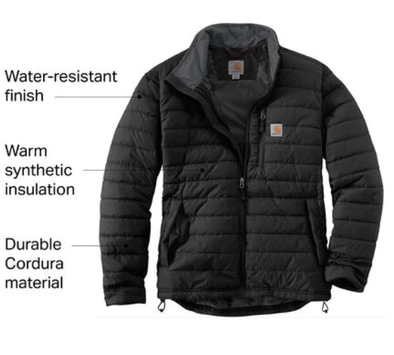 Carhartt Rain Defender Quilted Insulated Jacket | Black or Dark Blue