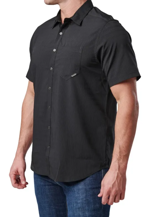 5.11 Tactical Aerial Short Sleeve Shirt | Black, Titan Grey