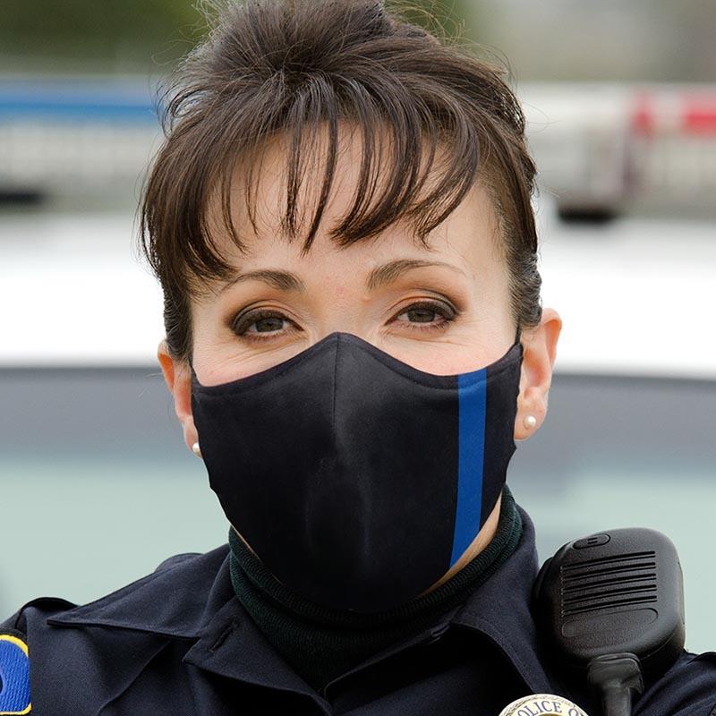 Red Line Mask Low Profile Mask in Red Line (Firefighter) & Blue Line (Police ...