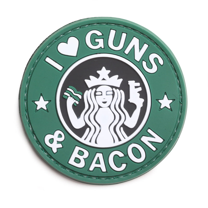 "I Love Guns And Bacon" Morale Patch | Velcro