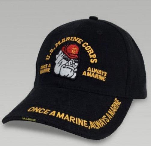 Low Profile Insignia Hat | U.S Marine Corps | Black