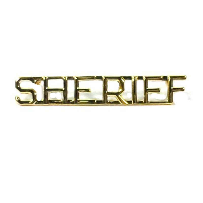 Sheriff Insignia 1/4" Letter | Gold or Silver