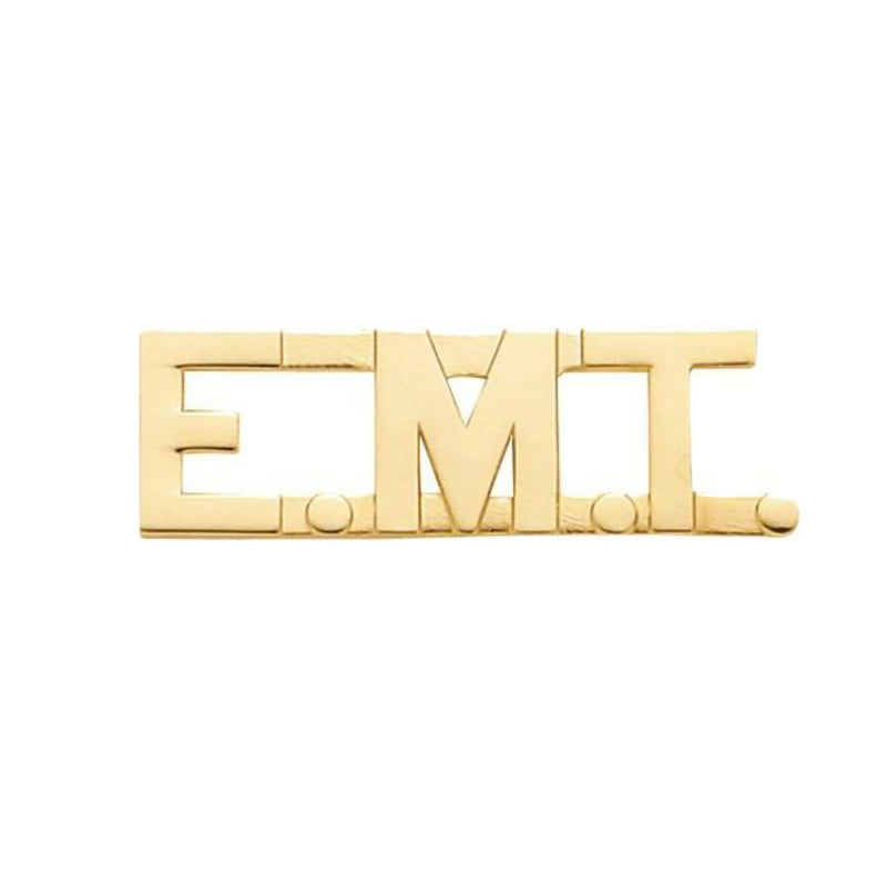 EMT 3/8 " Letters Collar Insigina  | Gold or Silver