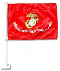 Double Sided 2 Ply Car Flags | USA, Army, Navy, Marine