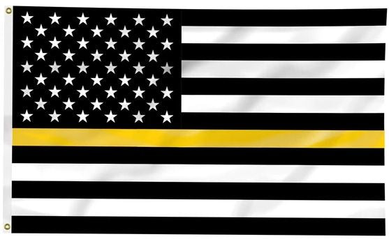Thin Gold Line Flag with Grommets| 3x5