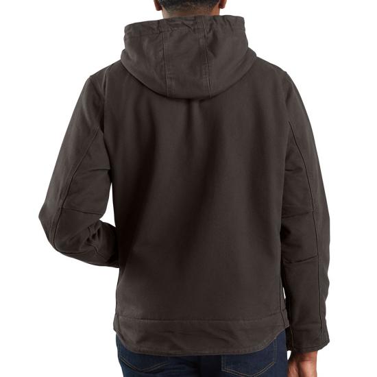 Washed Duck Jacket Sherpa Lined | Dark Brown