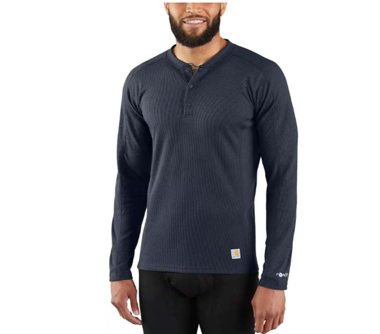 Carhartt Midweight Basic Thermal Long Seeve 3 Button Henley  | MULTIPLE COLORS