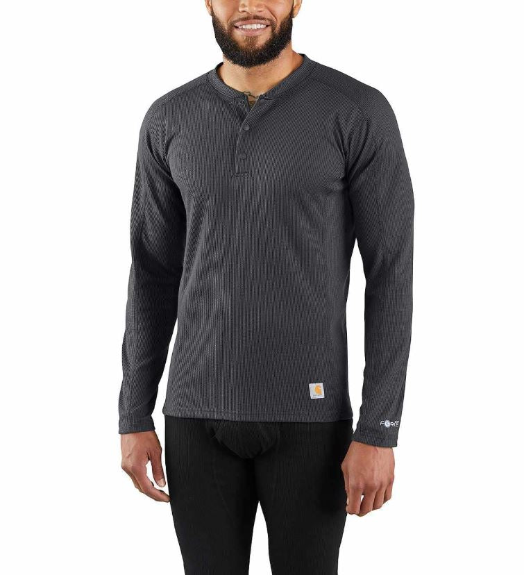 Carhartt Midweight Basic Thermal Long Seeve 3 Button Henley  | MULTIPLE COLORS